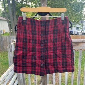Plaid mini skirt